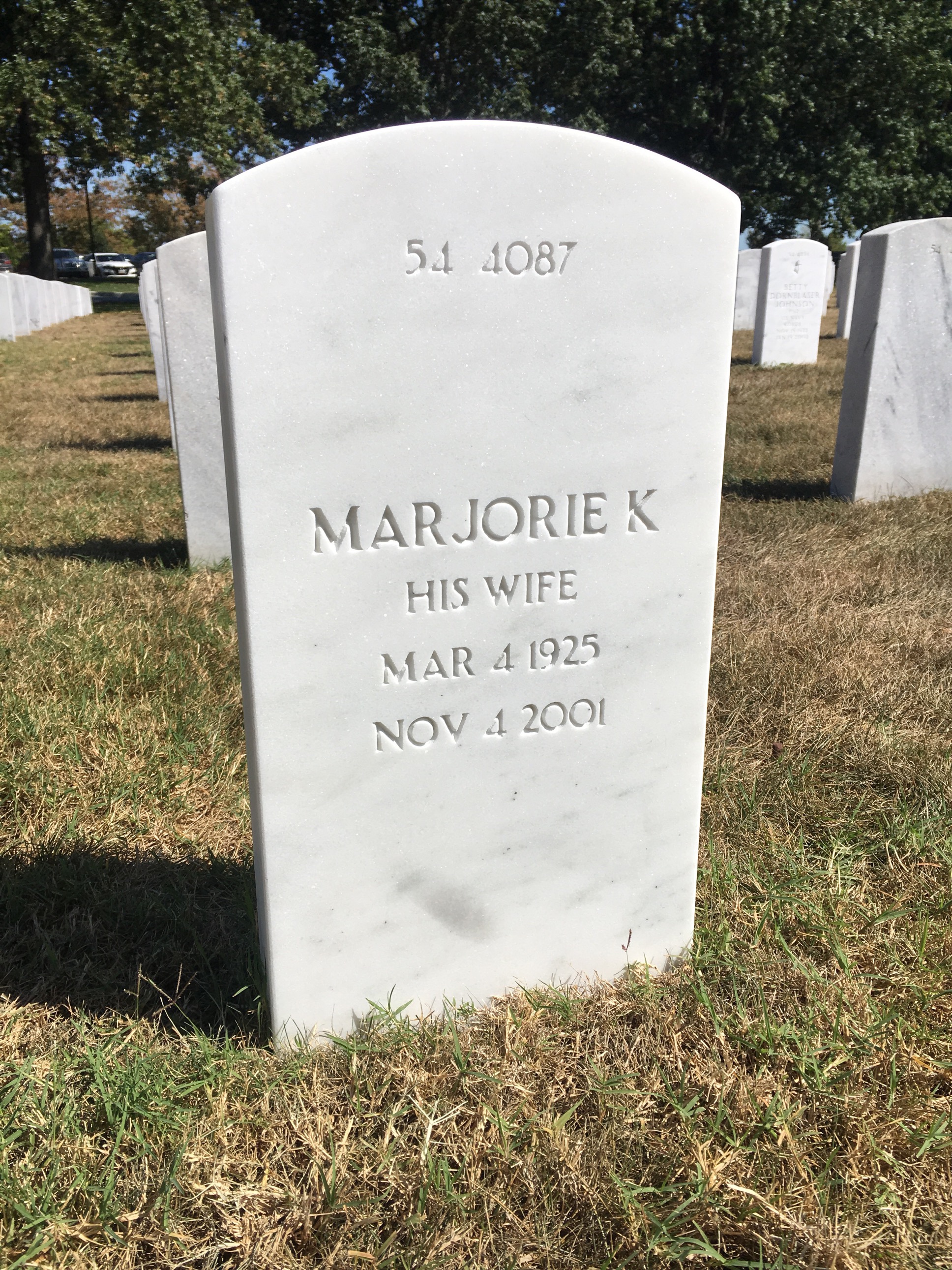 Back of headstone — Edwin Barranger