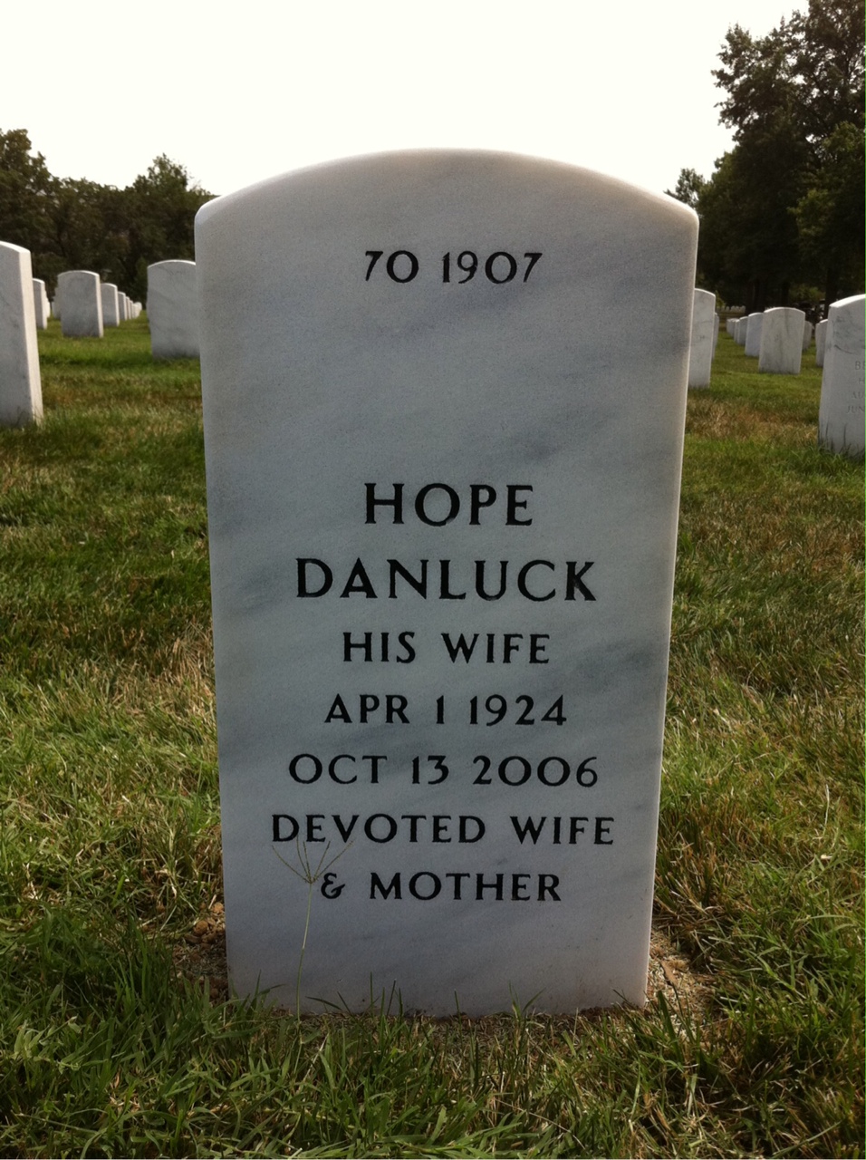 Back of headstone — Howard Couch