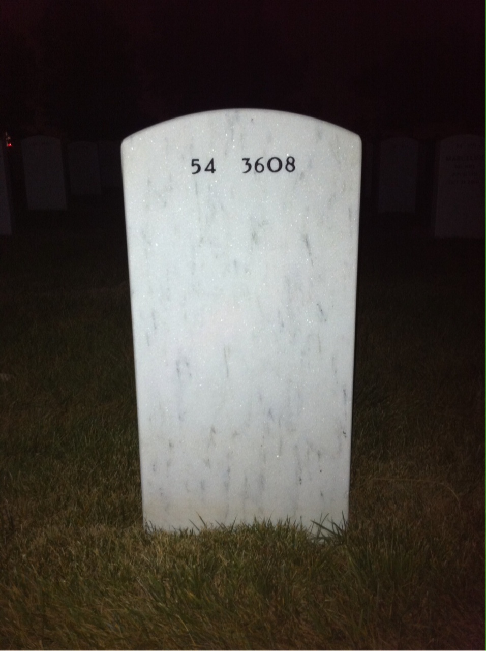 Back of headstone — Joseph Balcius