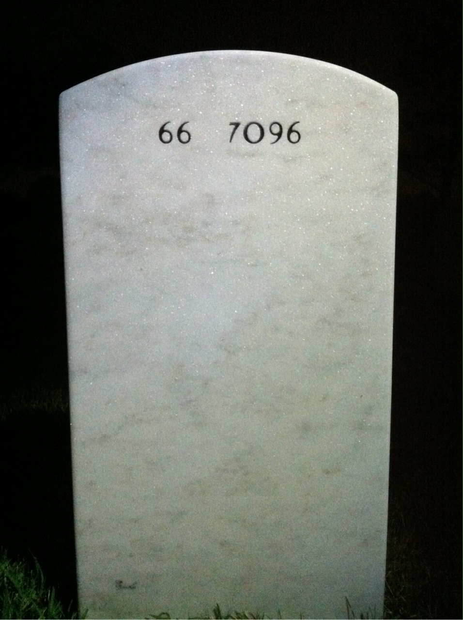Back of headstone — John Queen