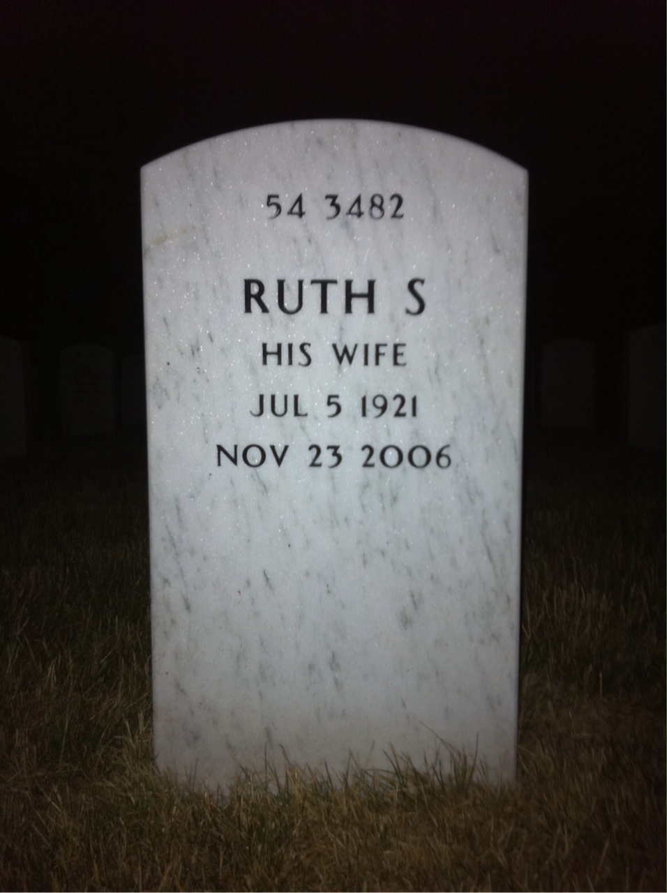Back of headstone — Jack Kuhl