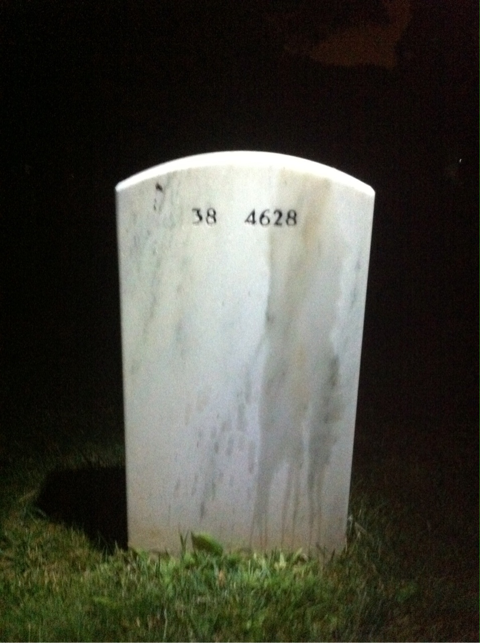 Back of headstone — Louis Lehman