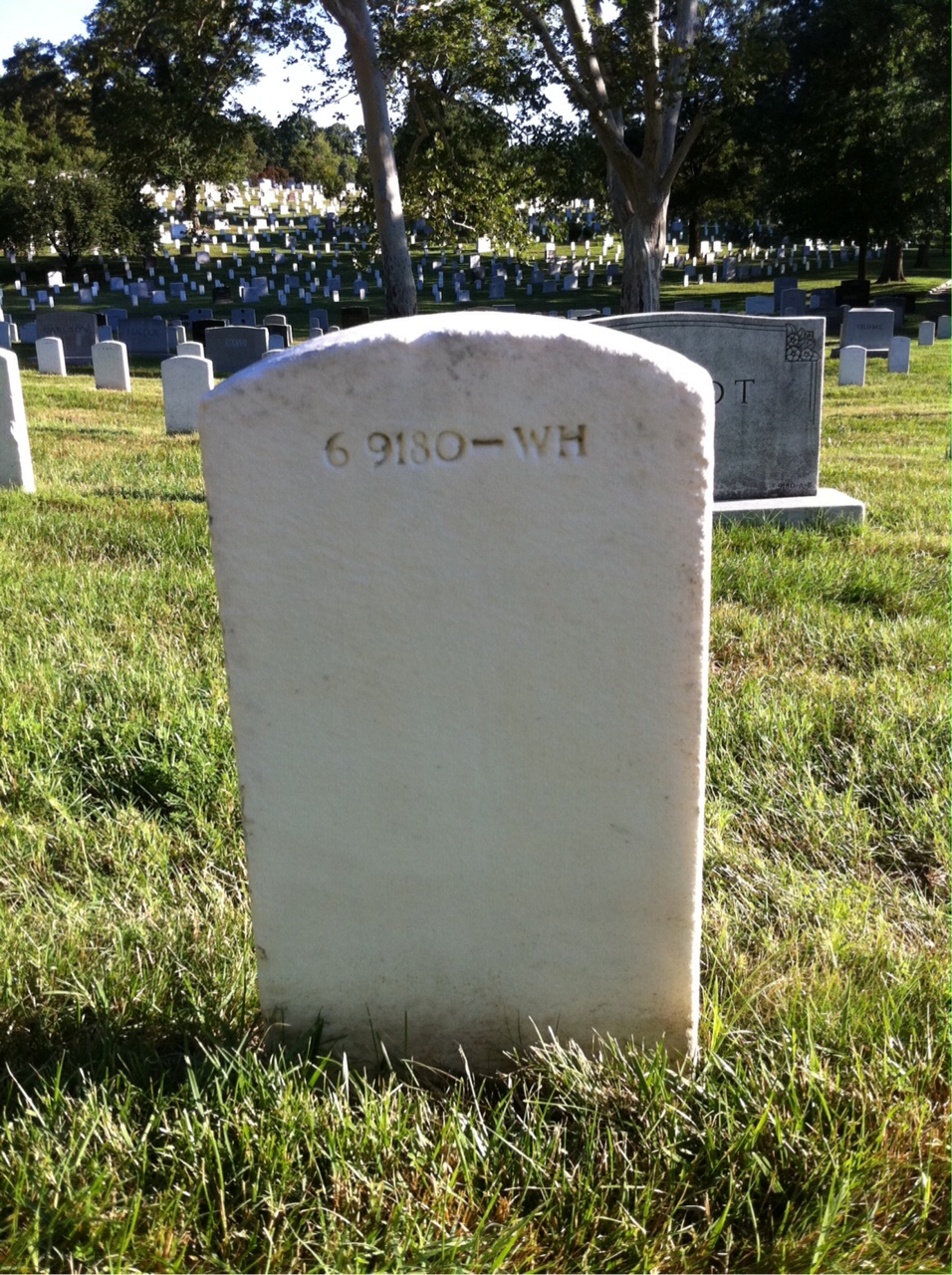 Back of headstone — Helen Barrett