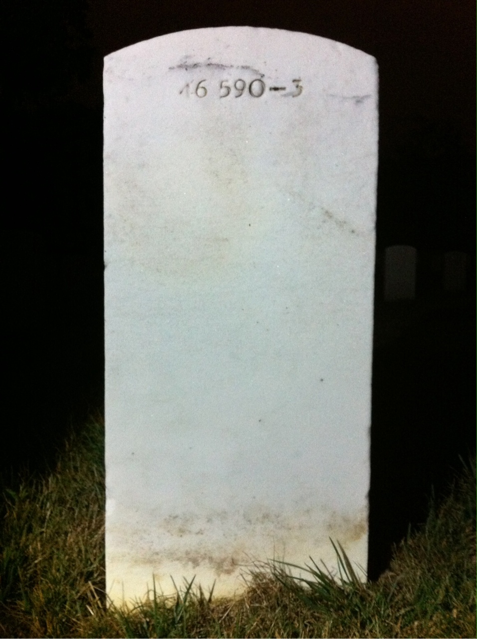 Back of headstone — Willie Craven Wall