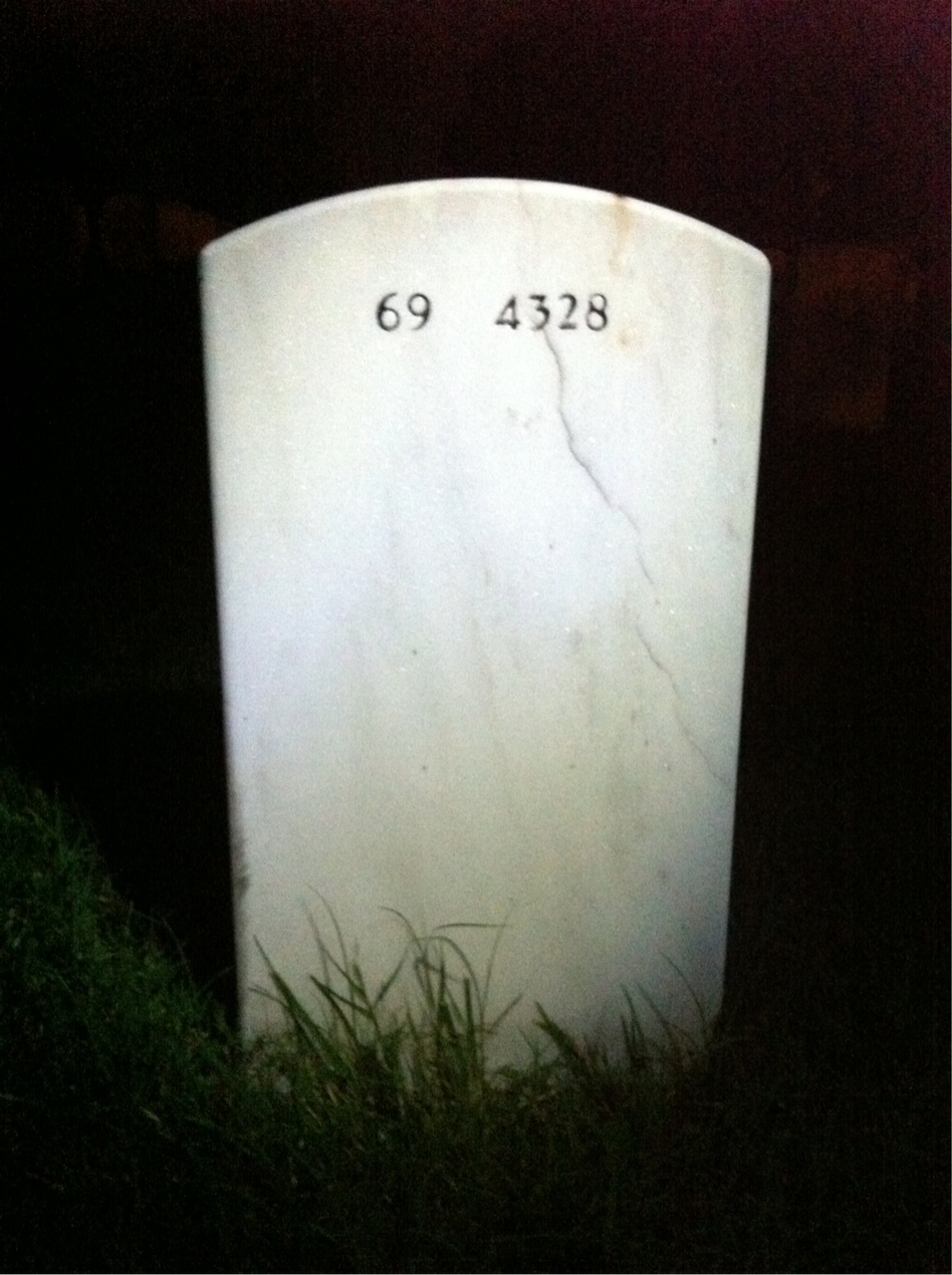 Back of headstone — John Gulick