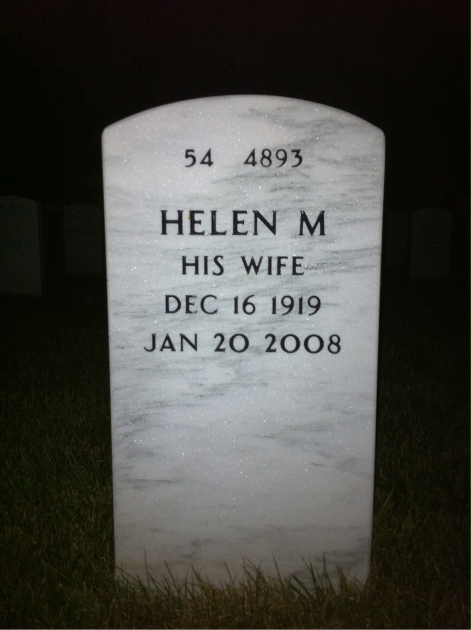 Back of headstone — Arthur Crozier