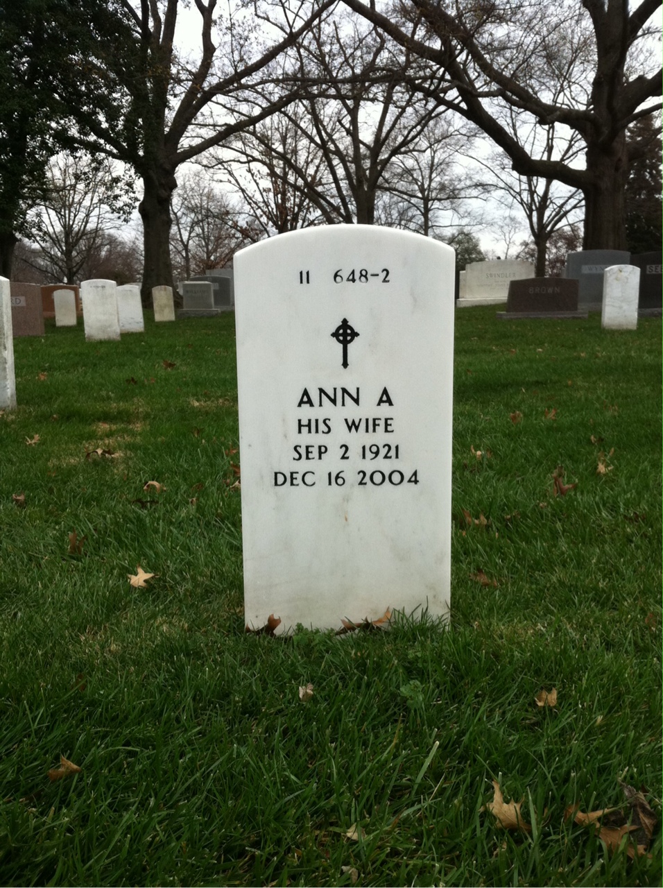 Back of headstone — Robert Berglund