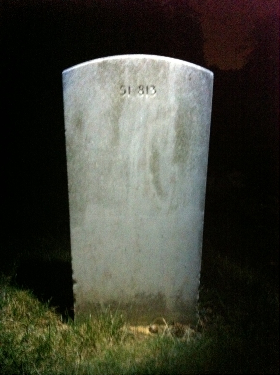 Back of headstone — Larry Cunningham