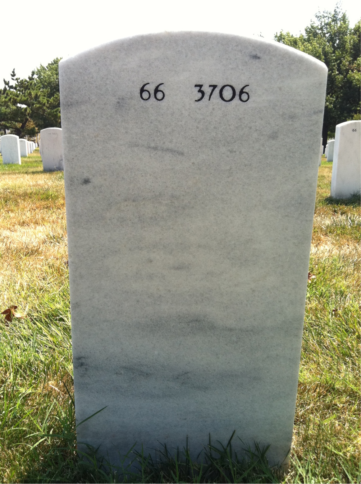 Back of headstone — Kenneth Strickland