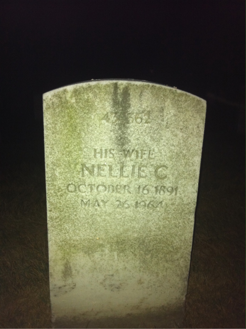 Back of headstone — Samuel P Fisher