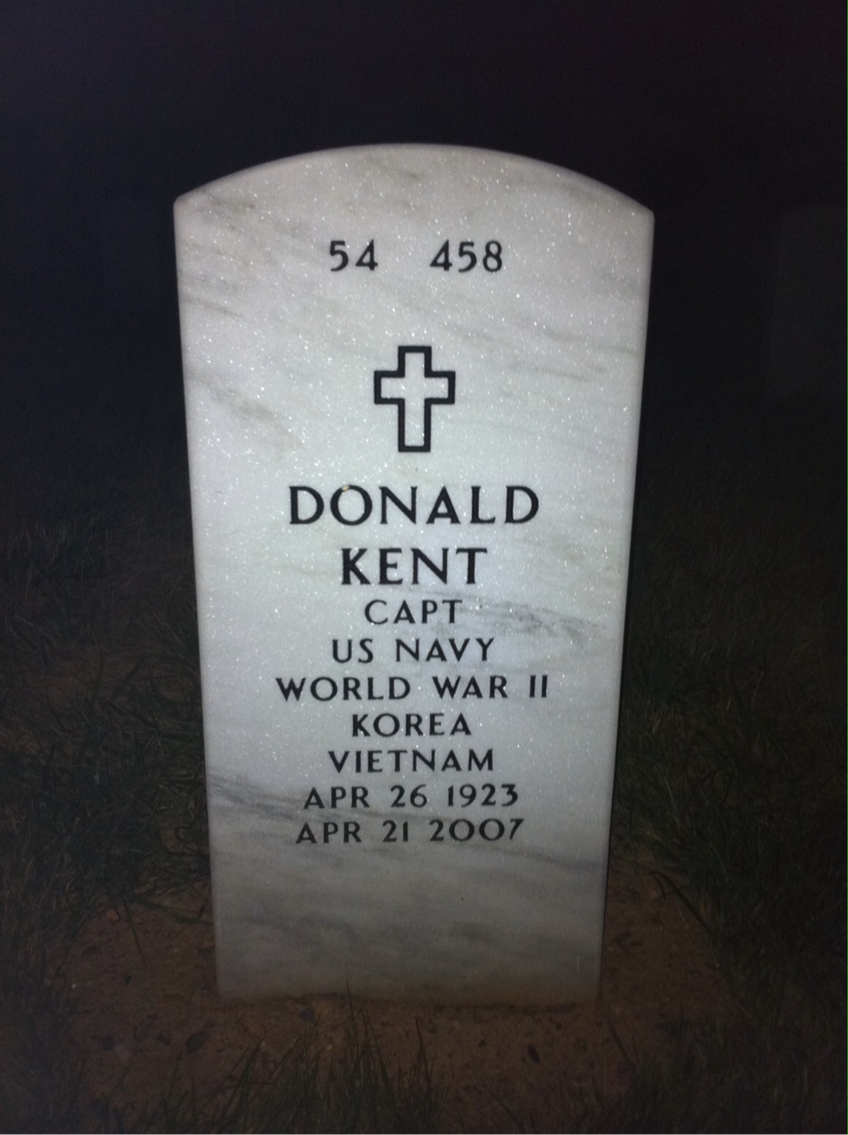 Back of headstone — Anna Kent