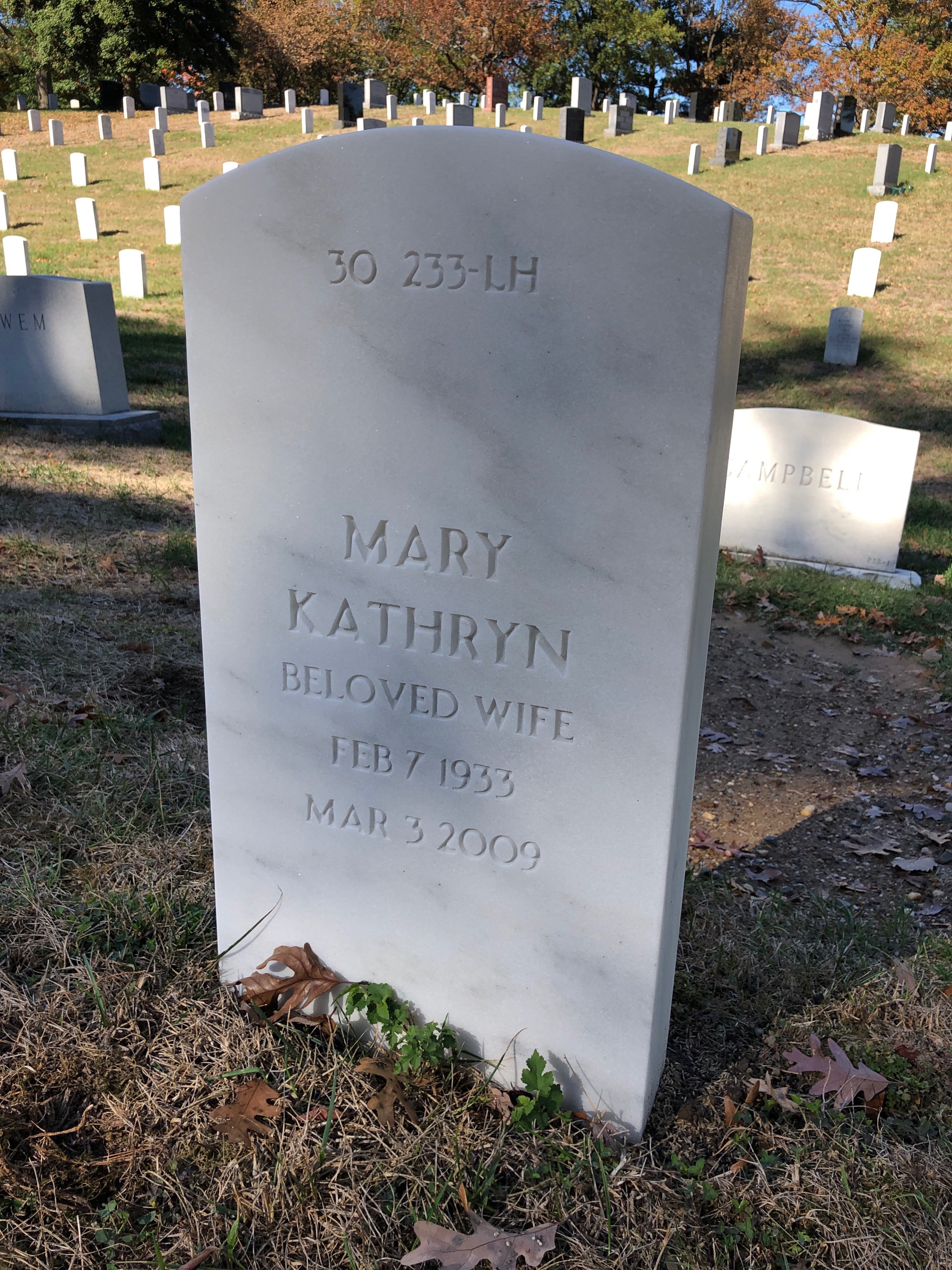 Back of headstone — Paul Seymour