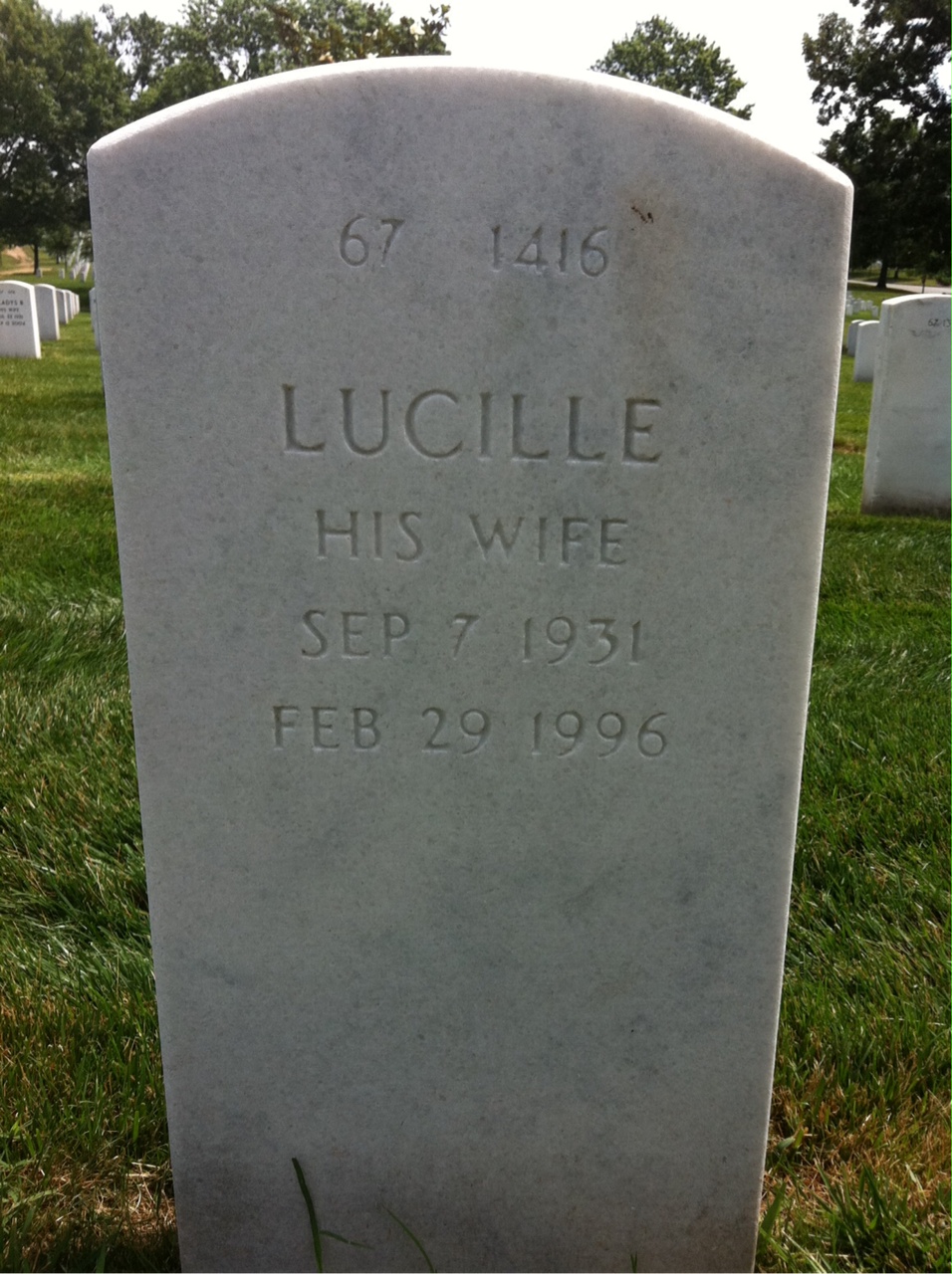 Back of headstone — Rudolph Harris