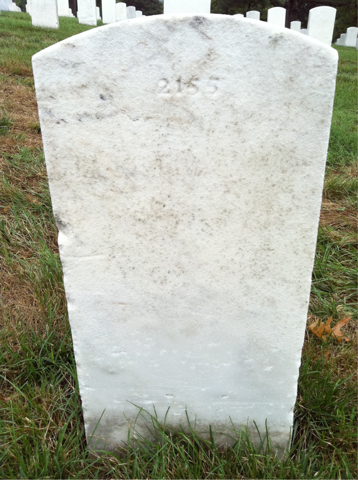 Back of headstone — William Roy Brown