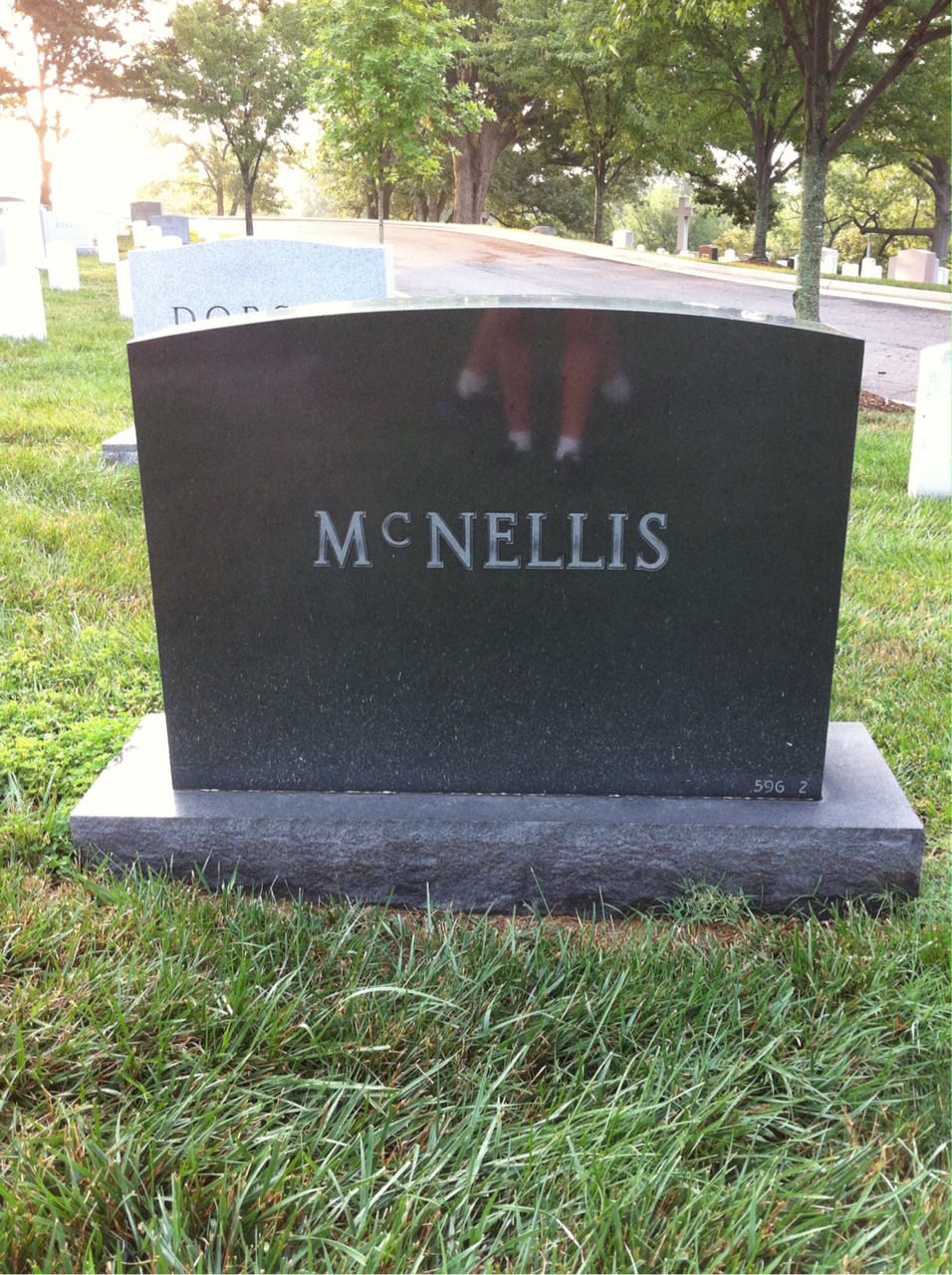 Back of headstone — Grace Mcnellis