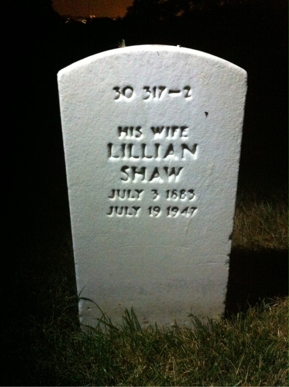 Back of headstone — Edward Ashley