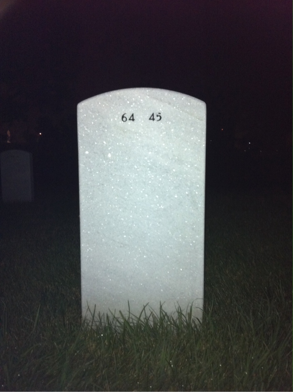 Back of headstone — Charles Beckner