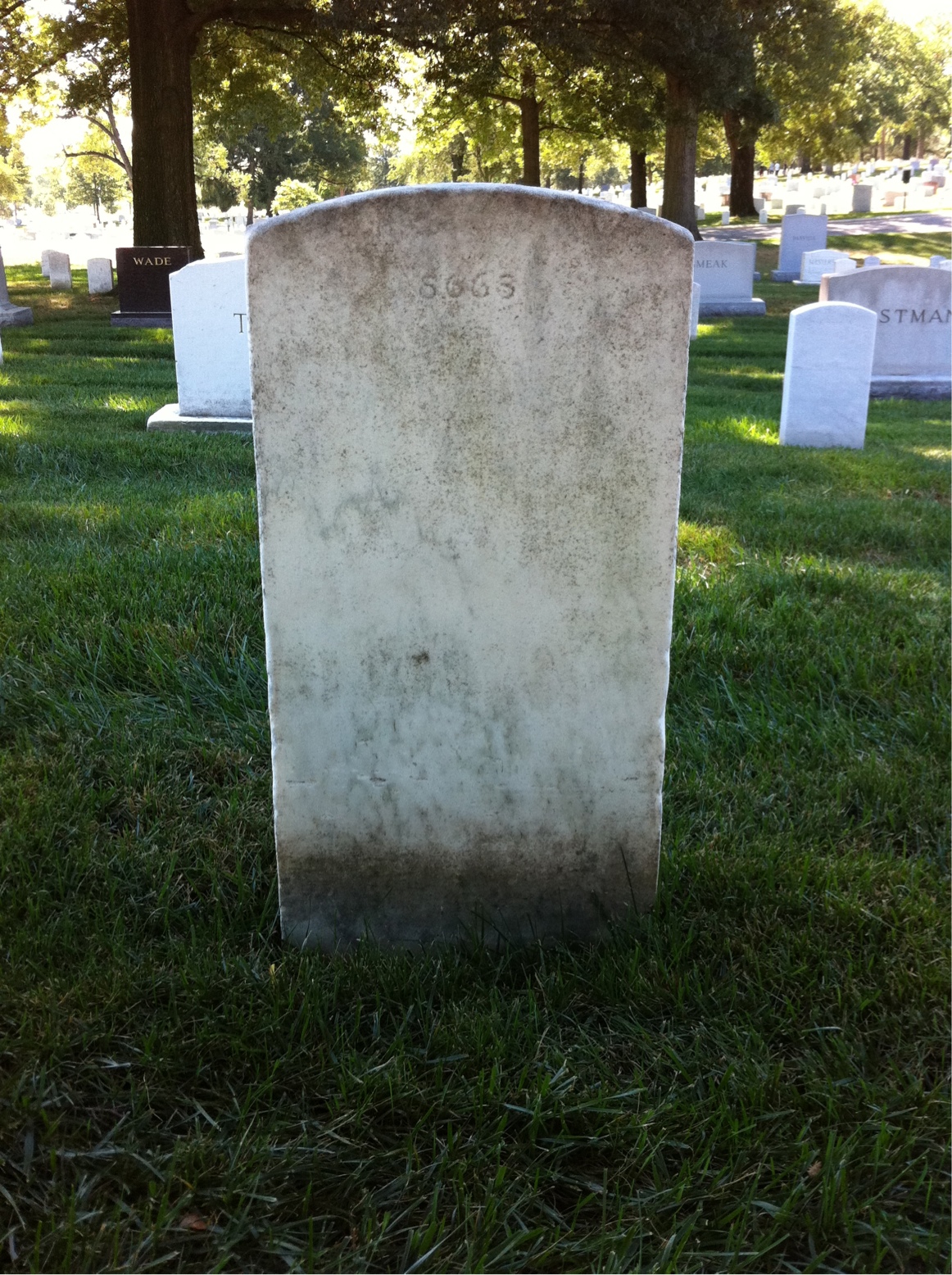 Back of headstone — John Barr