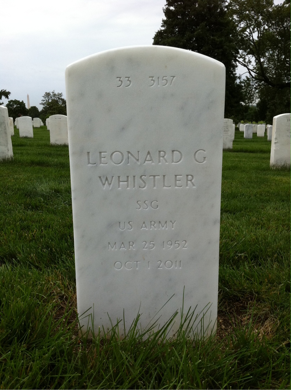 Back of headstone — Leonard Bogusz