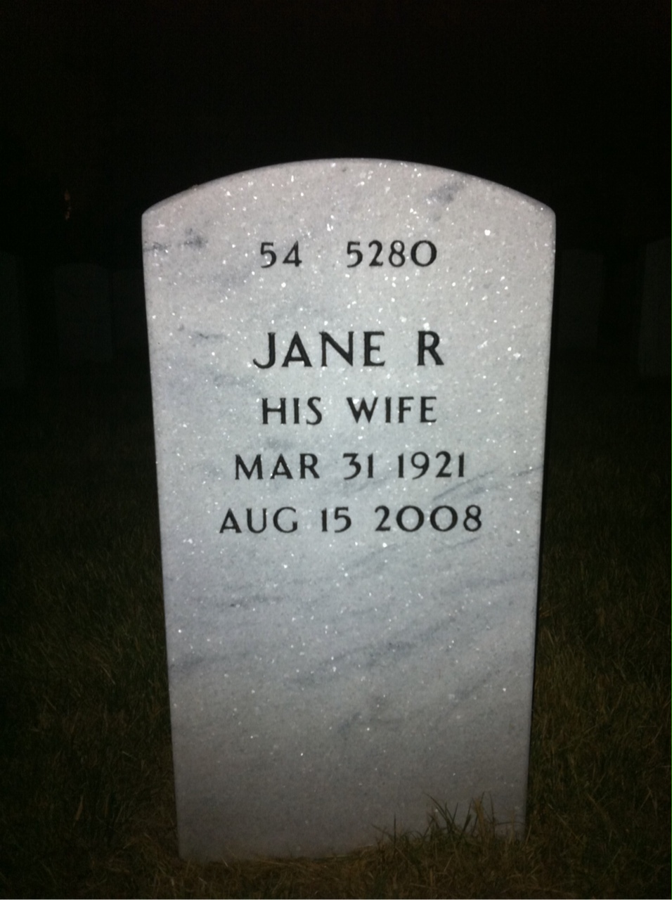 Back of headstone — Gus Cates