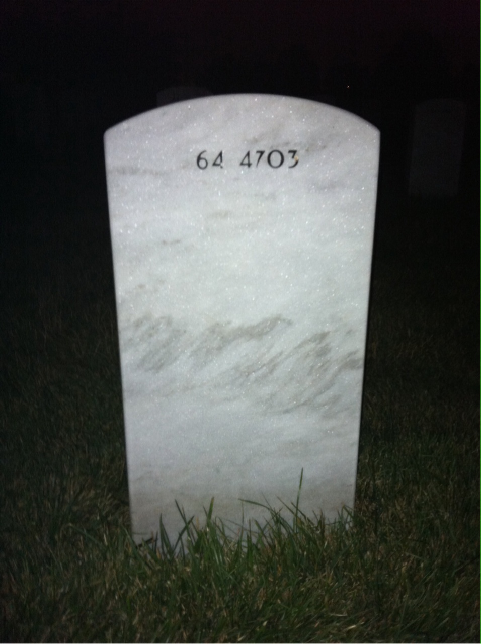 Back of headstone — Paul Needles