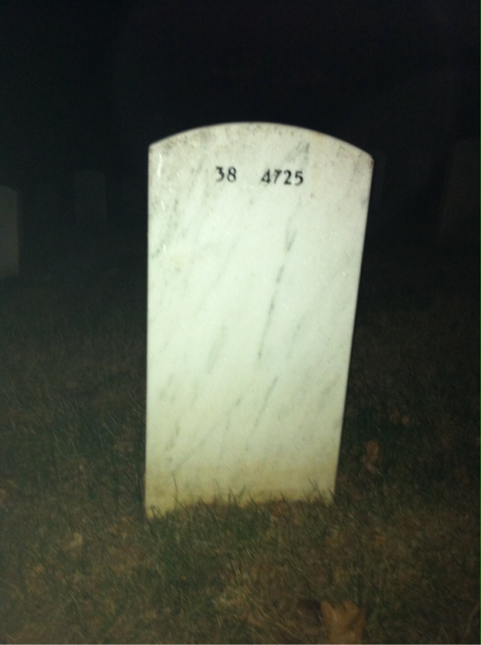 Back of headstone — Charles Hawkins