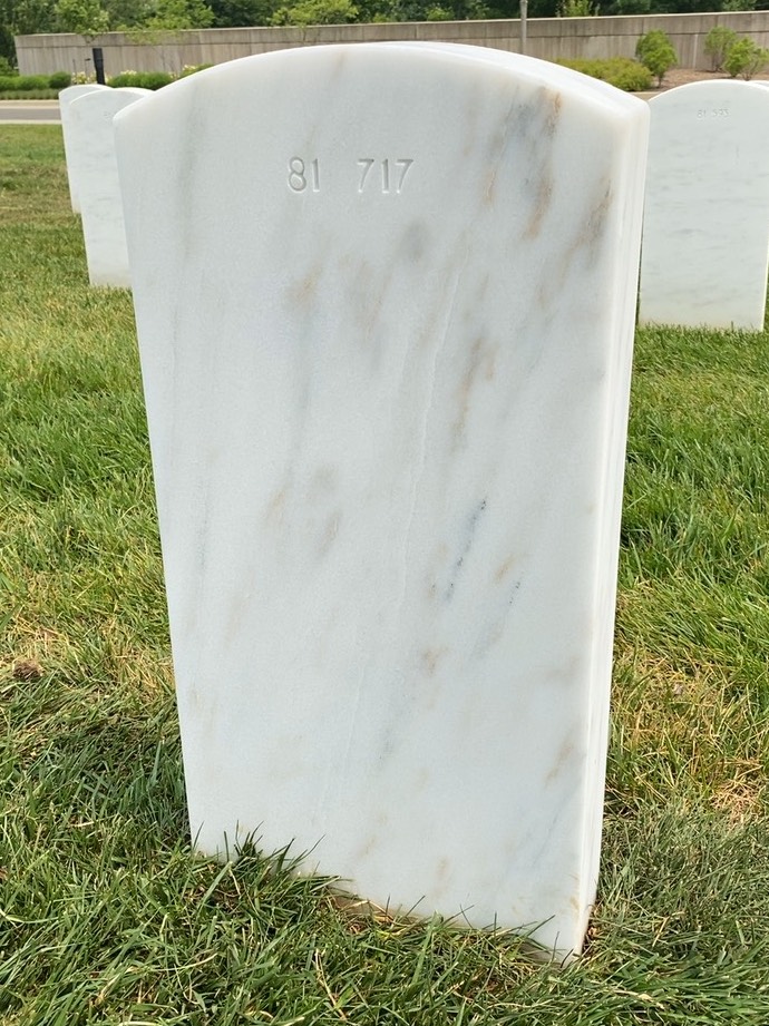 Back of headstone — William Ralph Eichholz