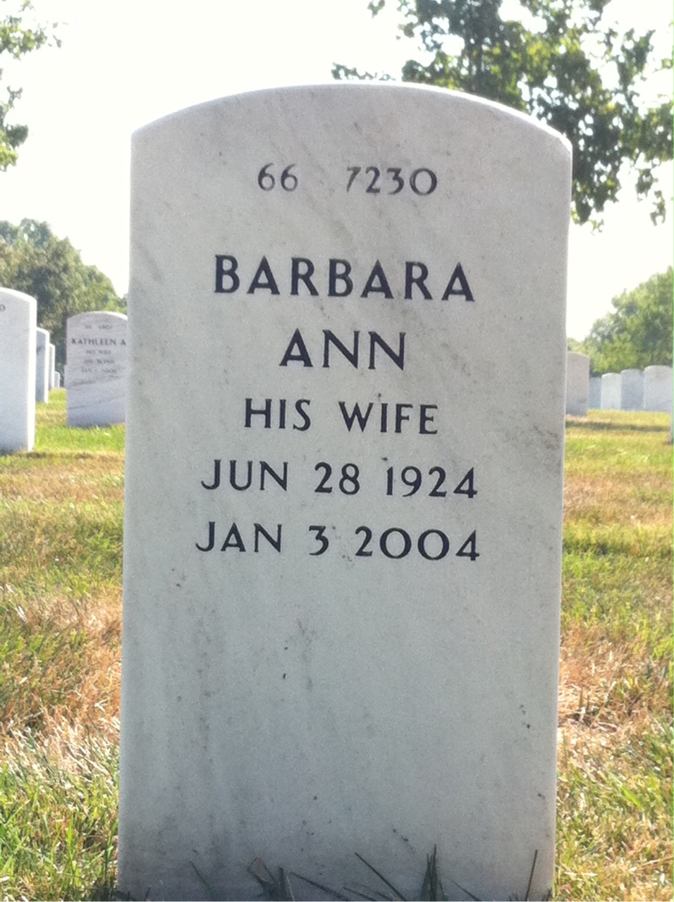 Back of headstone — Loren Doyle