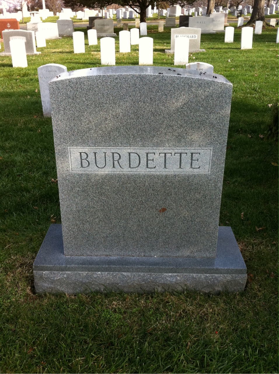Back of headstone — Marie Bagranoff