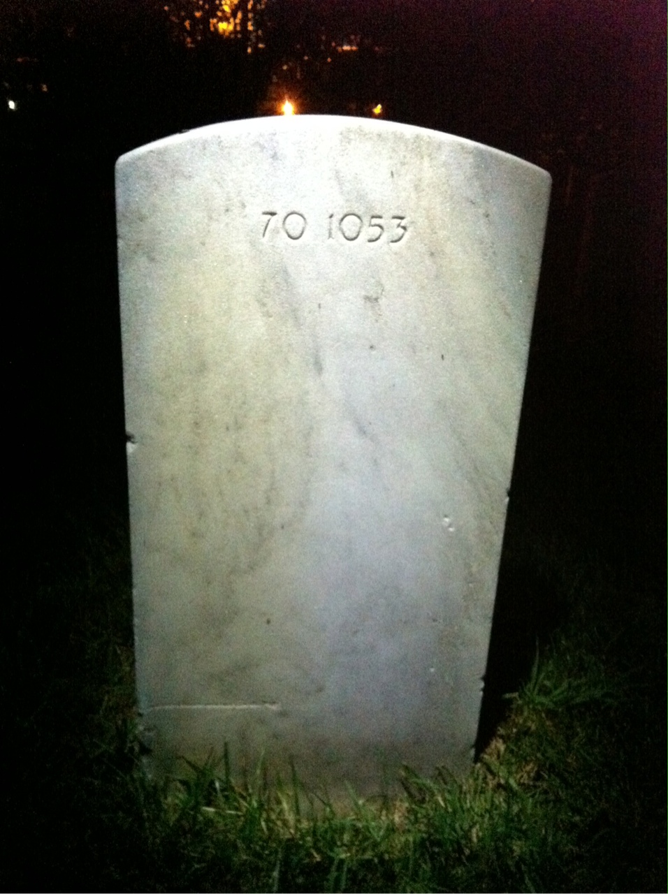 Back of headstone — Francis Matzen