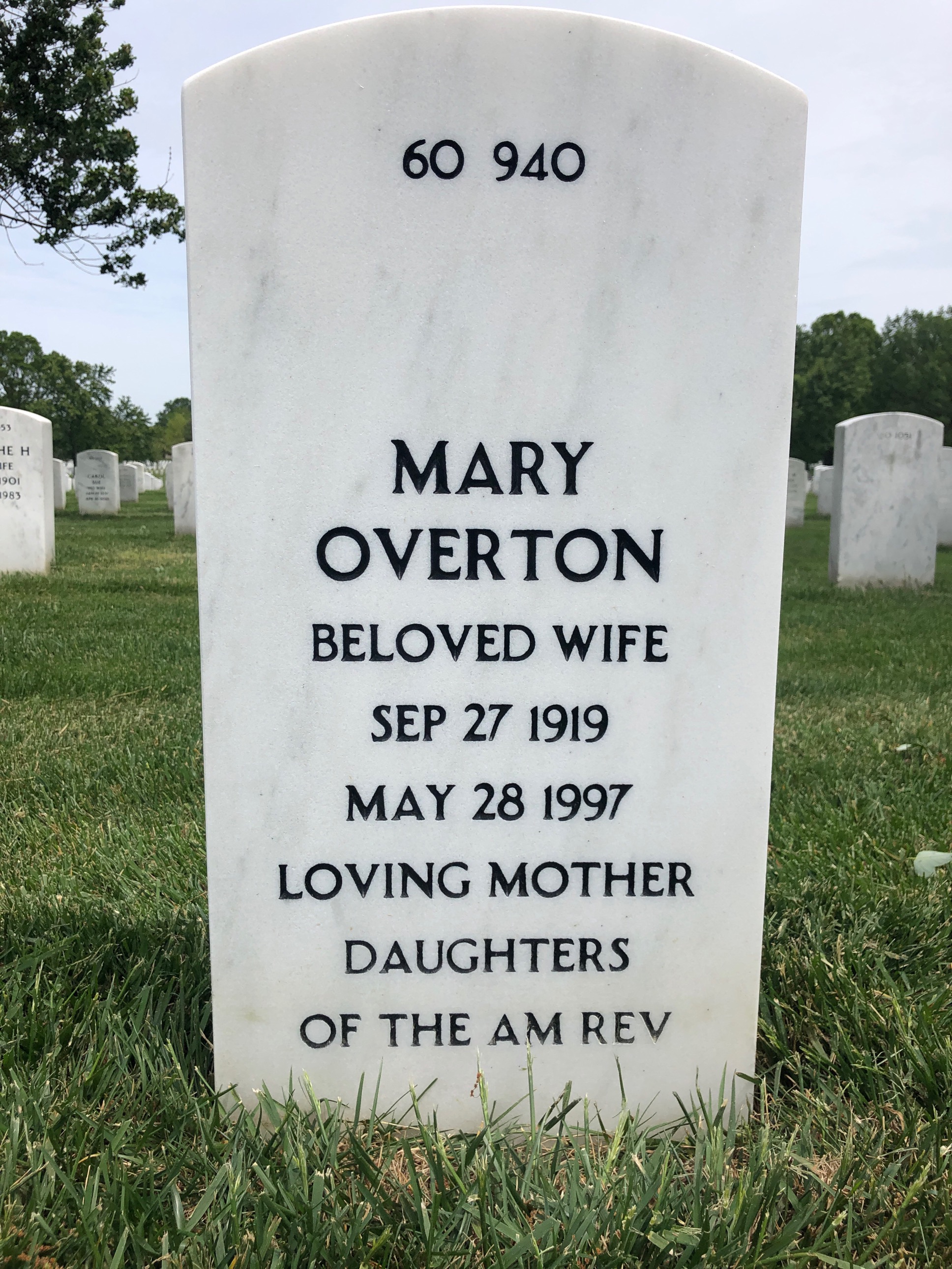 Back of headstone — William Byrum