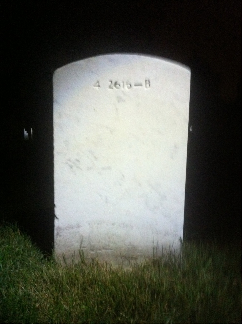 Back of headstone — William Millward