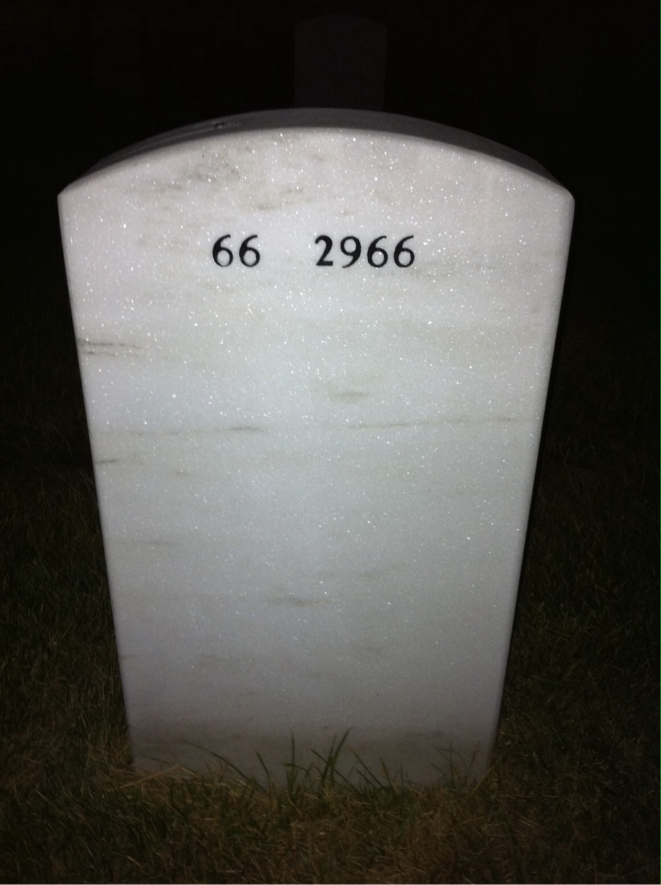 Back of headstone — Timothy Fox