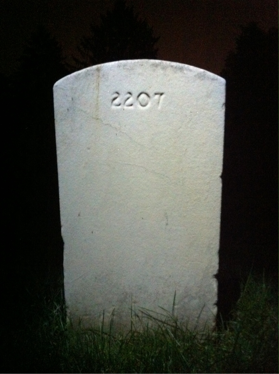 Back of headstone — Edward Adryan