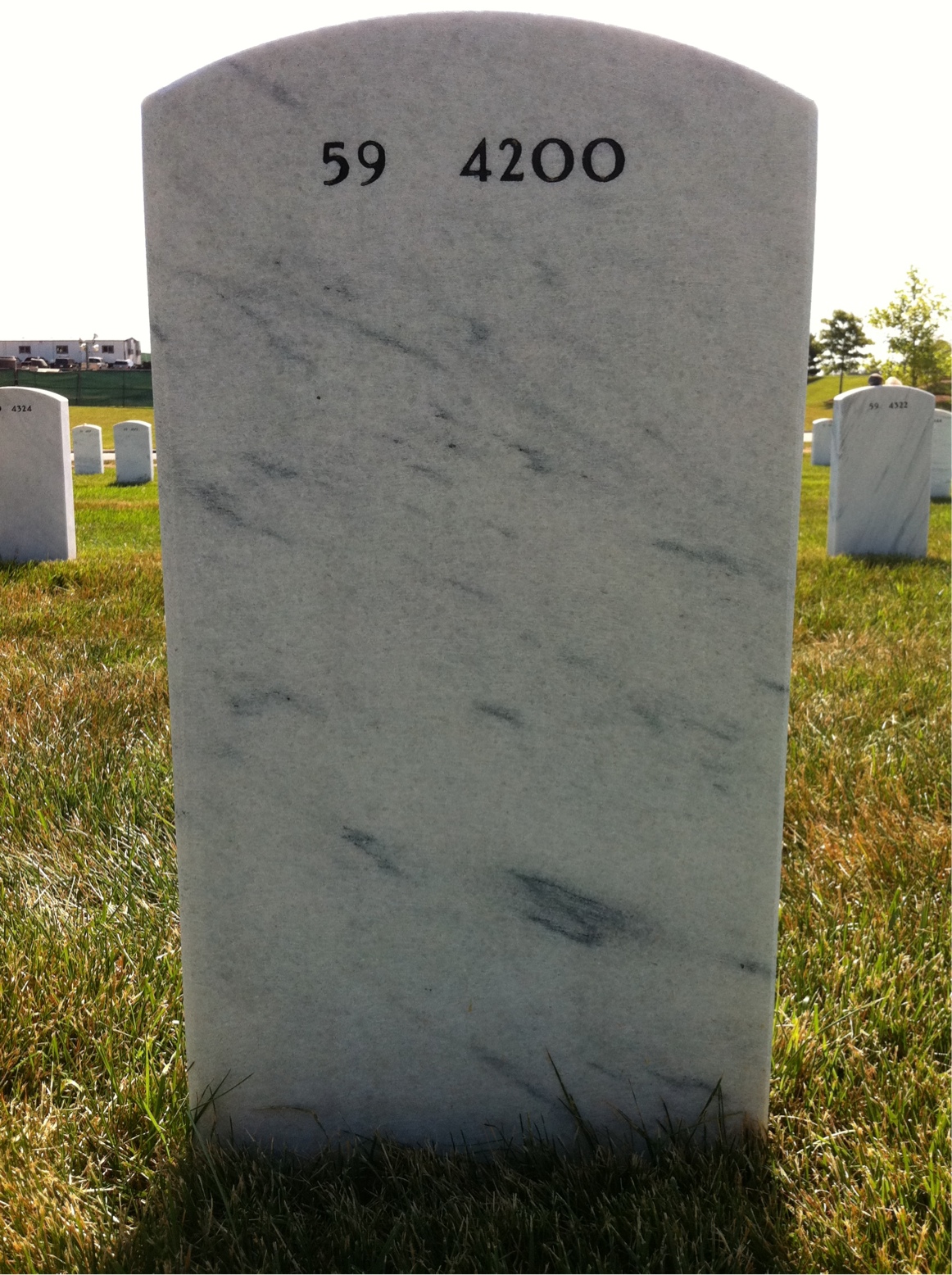 Back of headstone — Calvin Rock