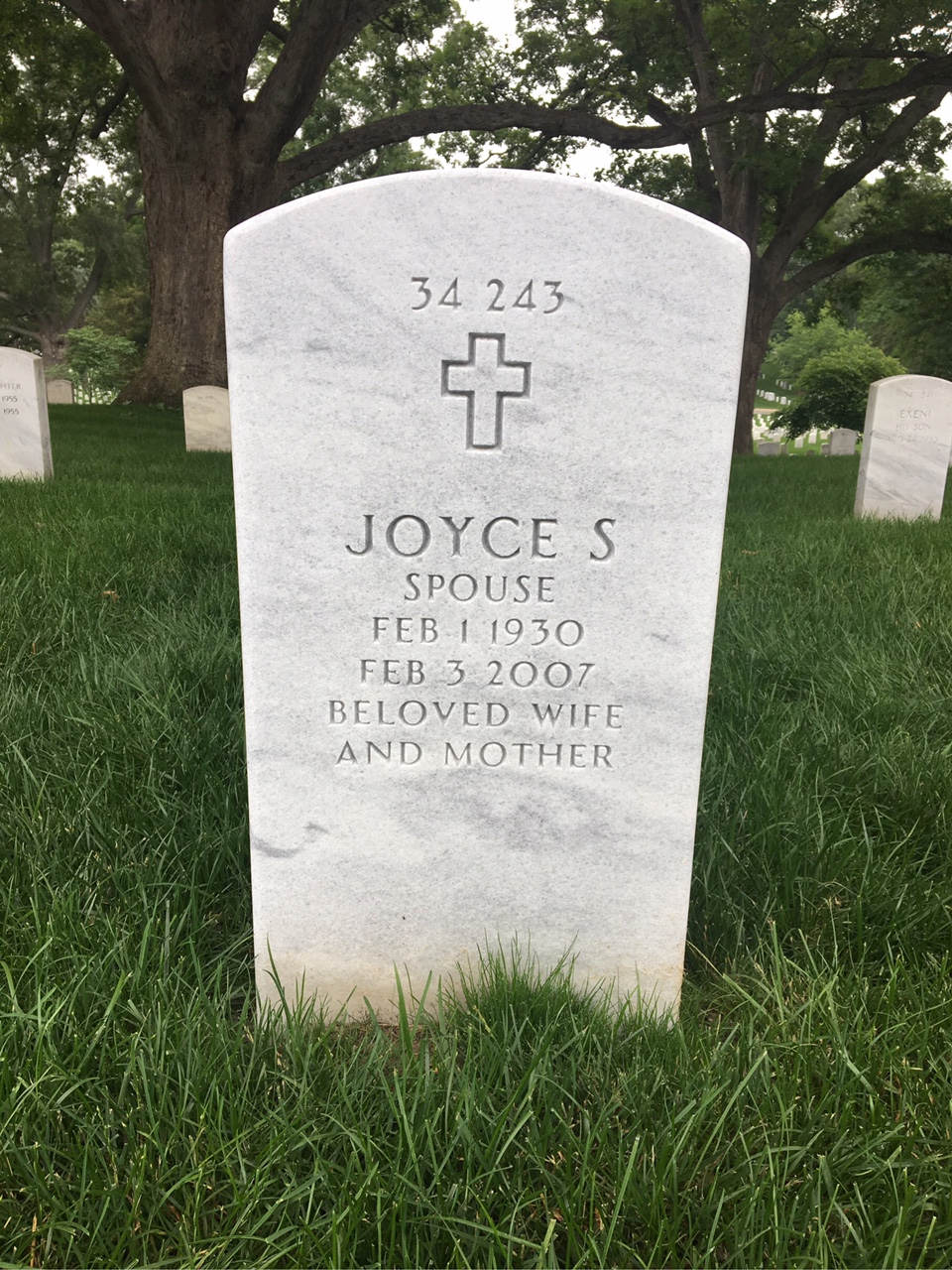 Back of headstone — Gilbert Mitchell