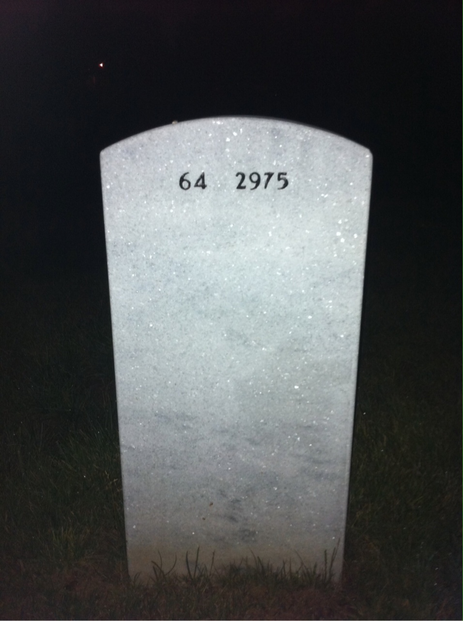 Back of headstone — Art N Cline