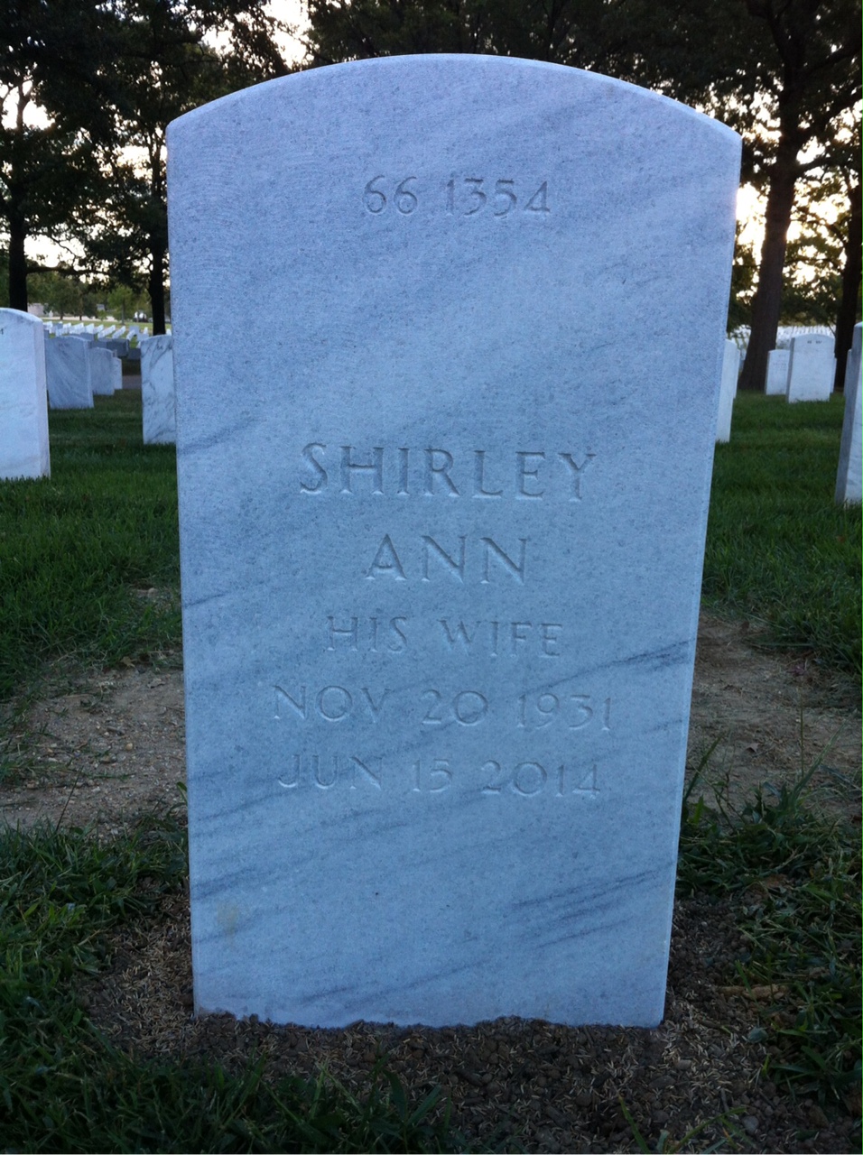 Back of headstone — Kenneth Jacobs