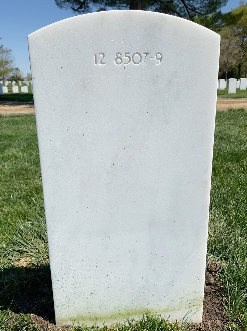 Back of headstone — Earl Anderson