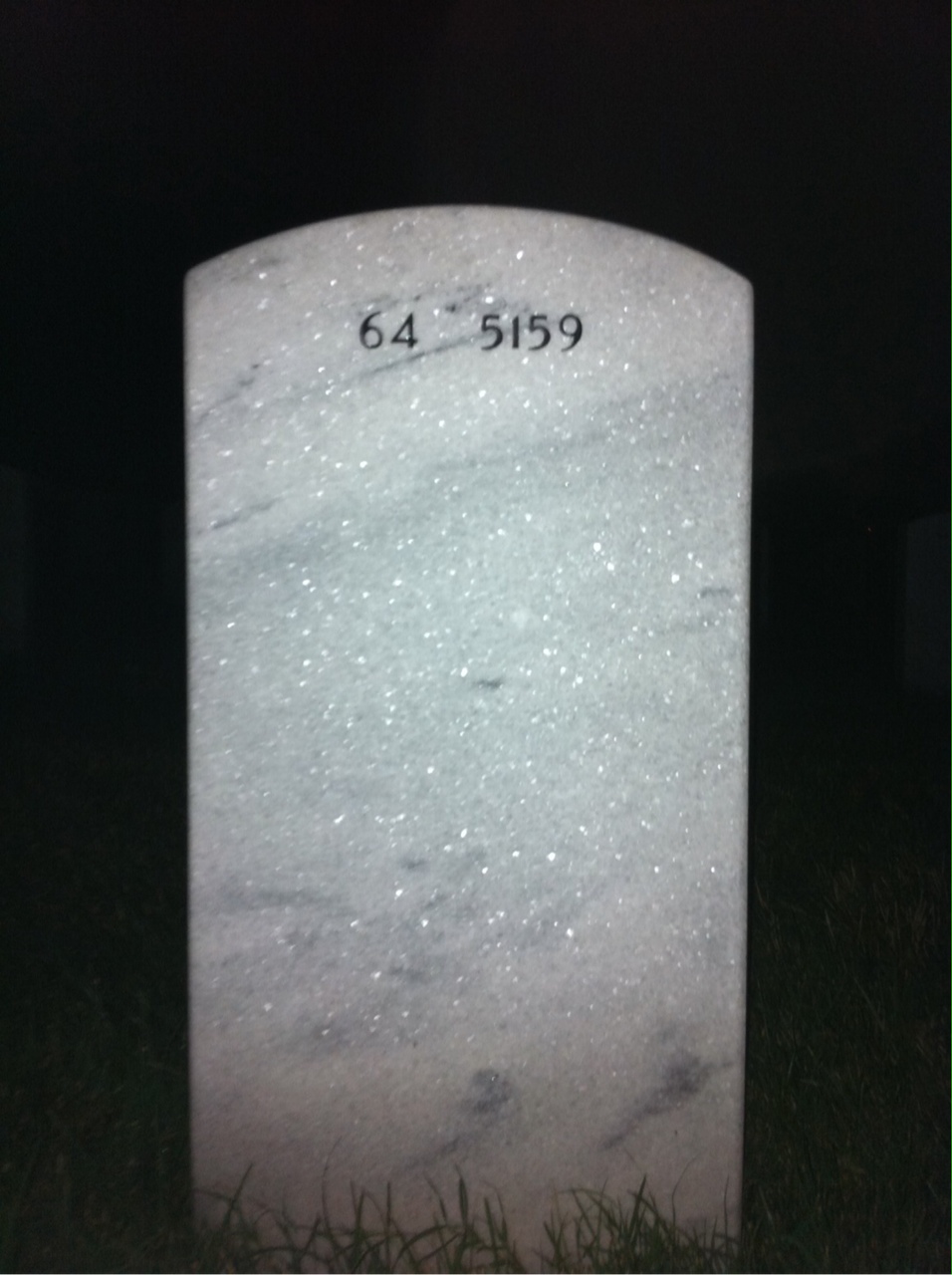 Back of headstone — Frank Hopkins