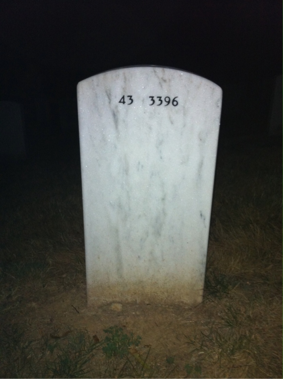 Back of headstone — William Wright