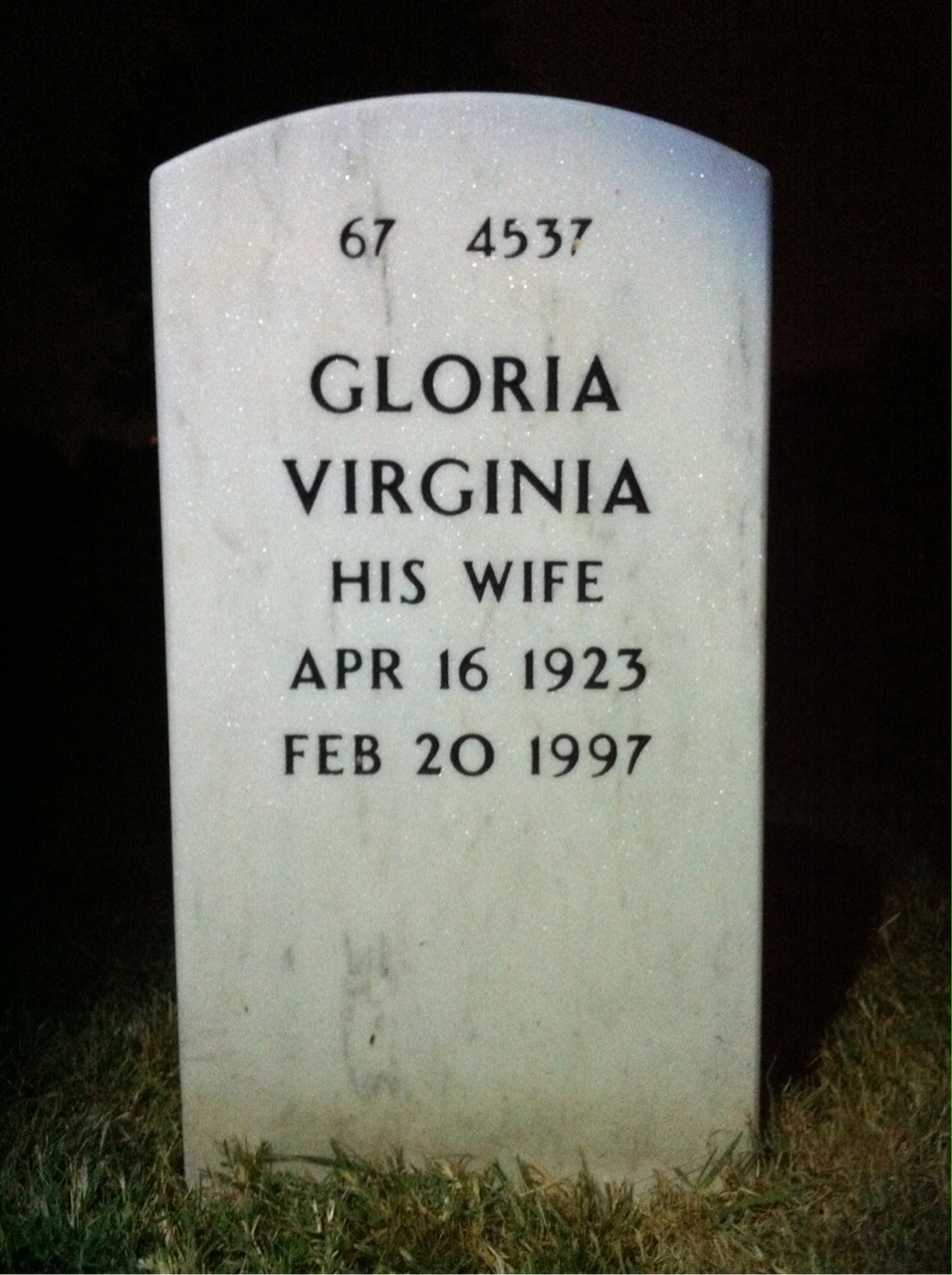 Back of headstone — Robert Wilkins