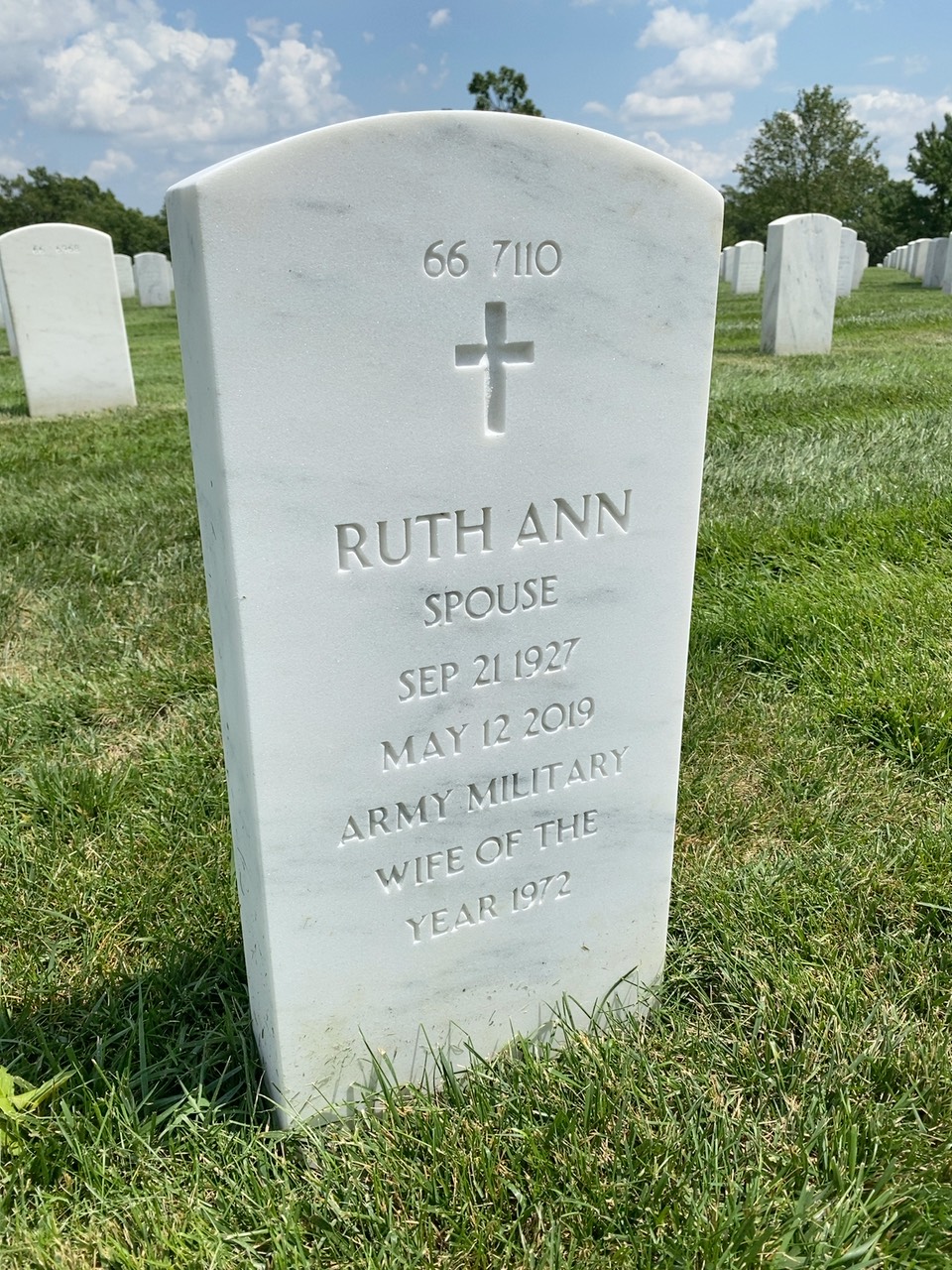 Back of headstone — Stan Roger Sheridan