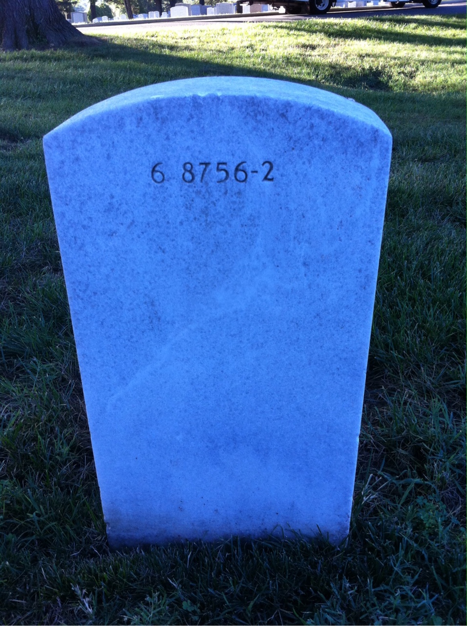 Back of headstone — William Edward Powell