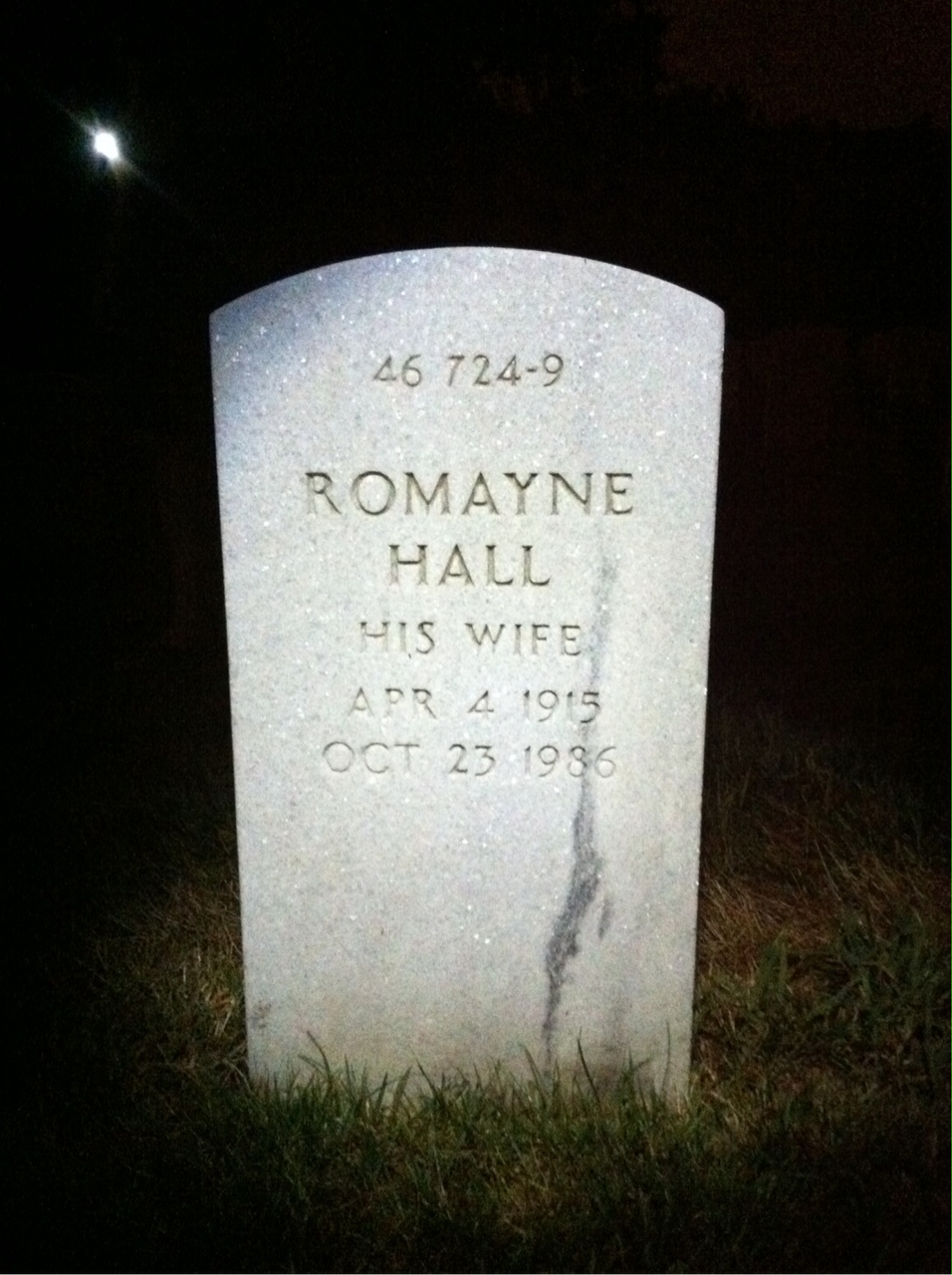 Back of headstone — Alonzo Alcott
