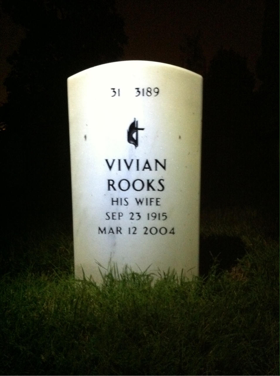Back of headstone — George Elam