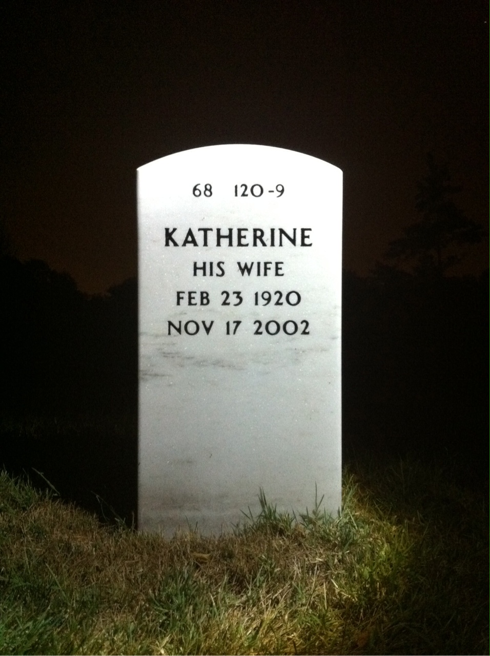 Back of headstone — John Cihonski