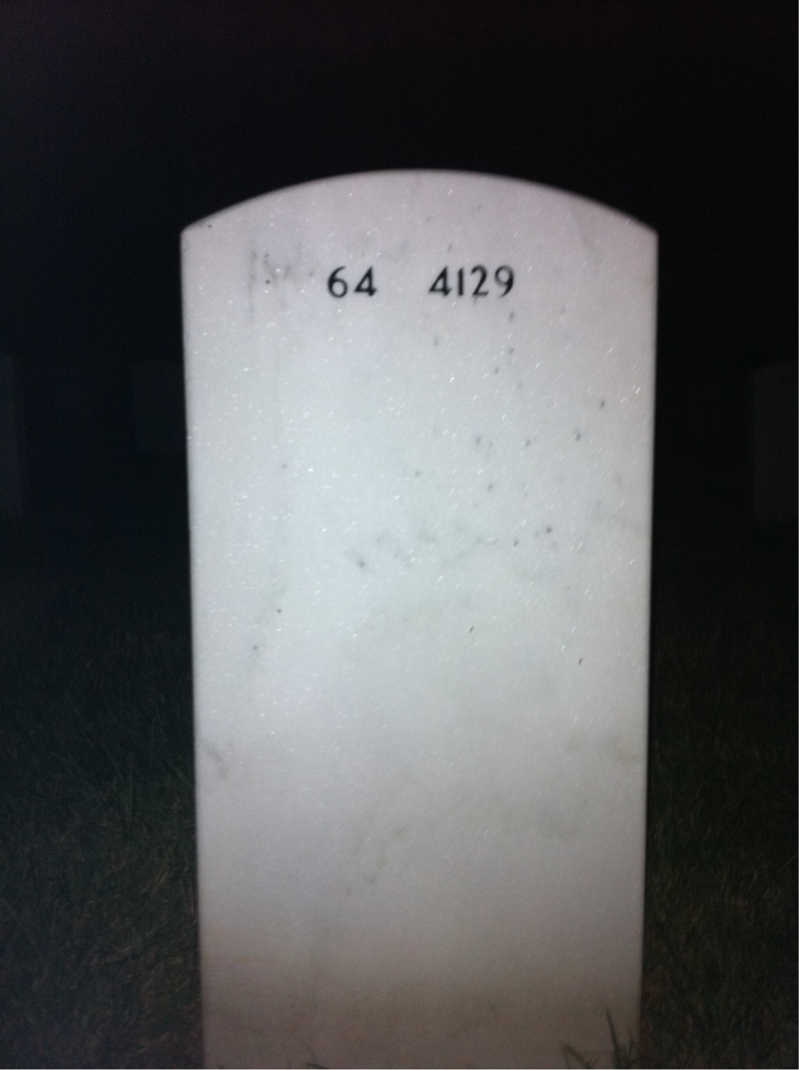 Back of headstone — Norman Cupfender
