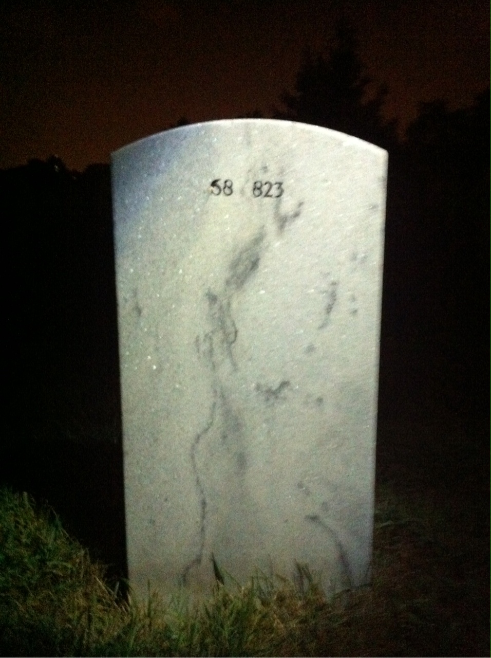 Back of headstone — Harvey A Johnson