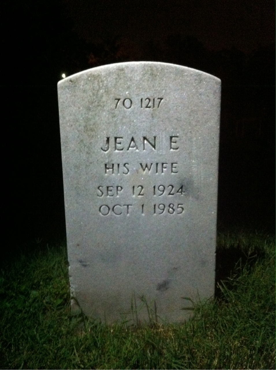 Back of headstone — Richard Morgan